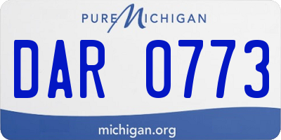 MI license plate DAR0773