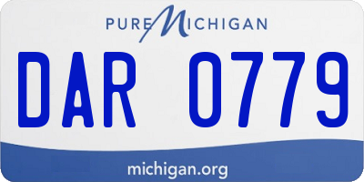 MI license plate DAR0779