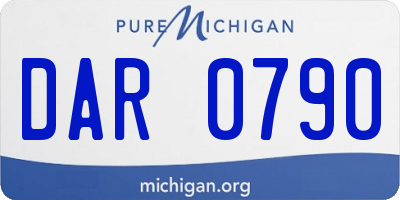 MI license plate DAR0790