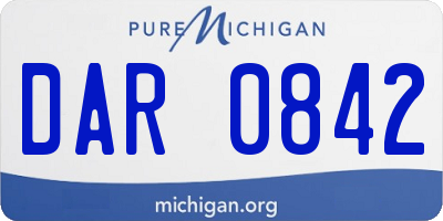 MI license plate DAR0842