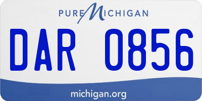 MI license plate DAR0856