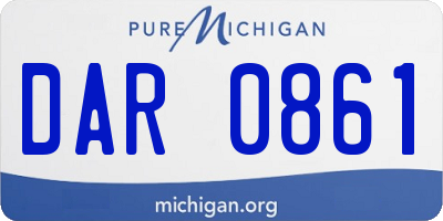 MI license plate DAR0861