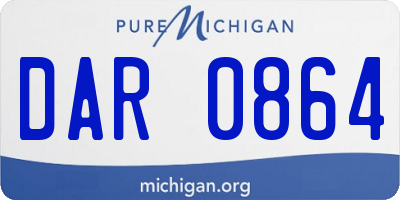 MI license plate DAR0864