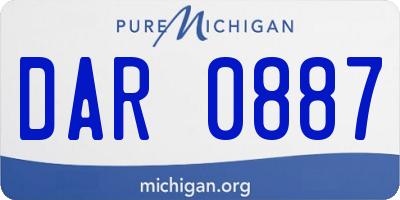 MI license plate DAR0887