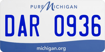 MI license plate DAR0936