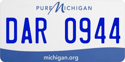 MI license plate DAR0944