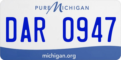 MI license plate DAR0947