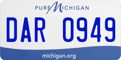 MI license plate DAR0949