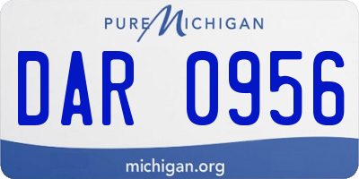 MI license plate DAR0956