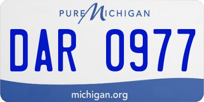 MI license plate DAR0977