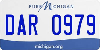 MI license plate DAR0979