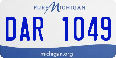 MI license plate DAR1049