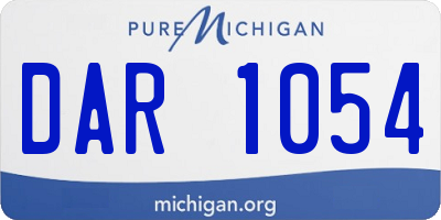 MI license plate DAR1054