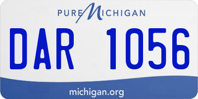MI license plate DAR1056