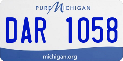 MI license plate DAR1058