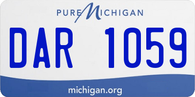 MI license plate DAR1059