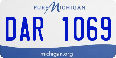 MI license plate DAR1069
