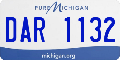 MI license plate DAR1132