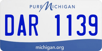 MI license plate DAR1139