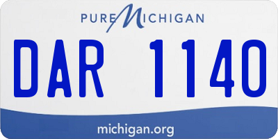 MI license plate DAR1140