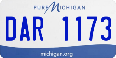 MI license plate DAR1173