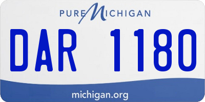 MI license plate DAR1180