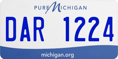 MI license plate DAR1224