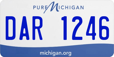 MI license plate DAR1246