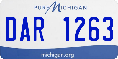 MI license plate DAR1263