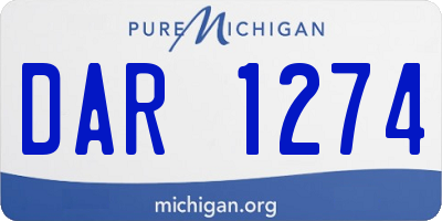 MI license plate DAR1274