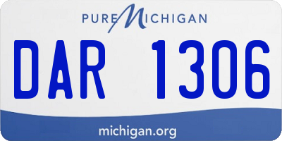 MI license plate DAR1306