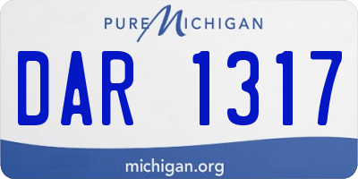 MI license plate DAR1317