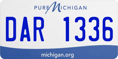 MI license plate DAR1336