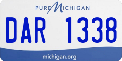 MI license plate DAR1338