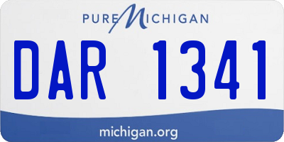 MI license plate DAR1341