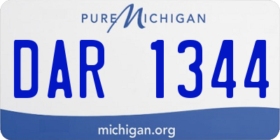 MI license plate DAR1344