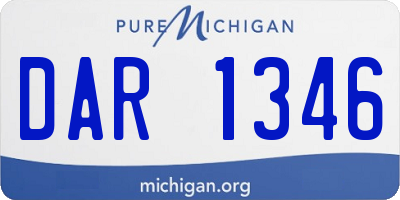 MI license plate DAR1346