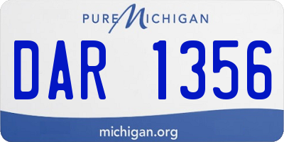 MI license plate DAR1356