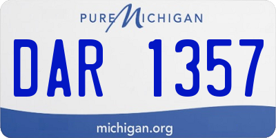 MI license plate DAR1357