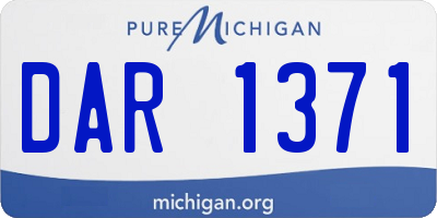 MI license plate DAR1371