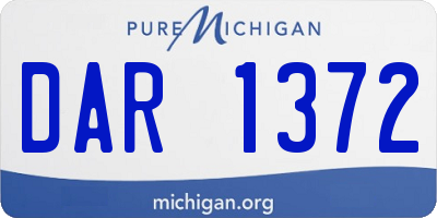 MI license plate DAR1372