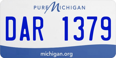 MI license plate DAR1379