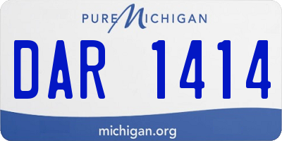 MI license plate DAR1414