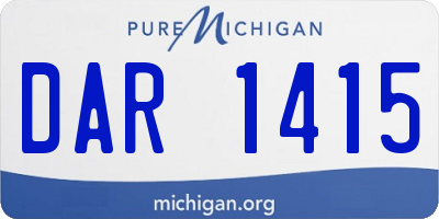MI license plate DAR1415