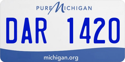 MI license plate DAR1420