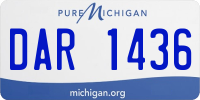MI license plate DAR1436