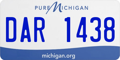 MI license plate DAR1438