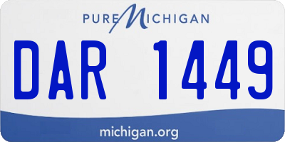 MI license plate DAR1449