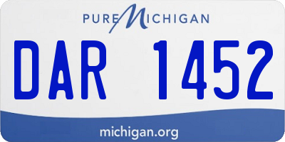 MI license plate DAR1452
