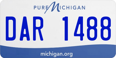 MI license plate DAR1488